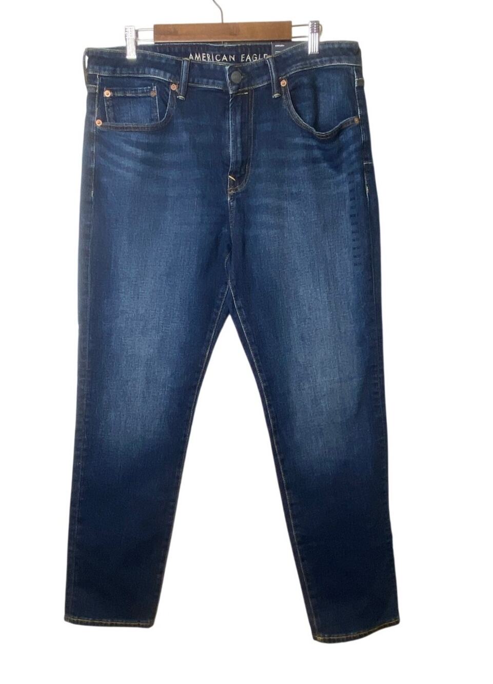 American Eagle Airflex Dark Indigo Athletic Fit Jeans Men's Size 34X32 NWT